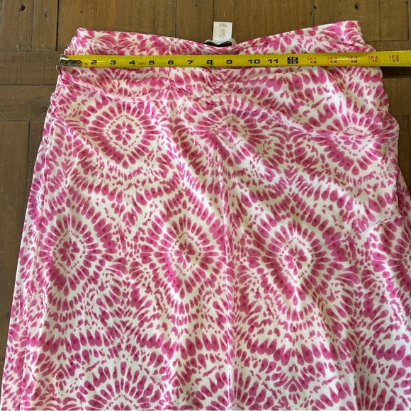 House Of Harlow Revolve Pink Floral Tie Dye Mesh Skirt And Top Barbiecore Large - Picture 13 of 13